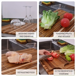 Stendibiancheria arrotolabile in legno di Teak da cucina per Set di piatti <span class=keywords><strong>portaspezie</strong></span> portapiatti - Product Image 5