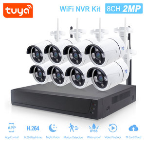 <span class=keywords><strong>Système</strong></span> de surveillance vidéo NVR intelligent WiFi Tuya étanche 2MP, <span class=keywords><strong>système</strong></span> de <span class=keywords><strong>vidéosurveillance</strong></span> 8CH IP CCTV NVR, kit de caméra PST-TWK08BM - Product Image 3