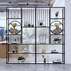 Mampara de Hierro Forjado para Oficina de Estilo Art Deco, Pantalla de Vidrio Changhong, Vitrina Multifuncional y Duradera - Product Image 4