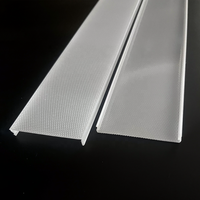 Baoming 60 mm Extrusion PC Couvertures et abat-jour de lampe en relief Couverture de diffuseur prismatique en acrylique Blanc laiteux Transparent