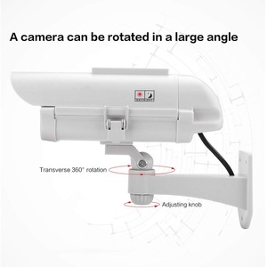 Outdoor <strong>Security</strong> Solar <strong>Fake</strong> Dummy CCTV <strong>Camera</strong> Battery Powered with Red Flash Lights Housing H.264 Video Compression Format - Product Image 5