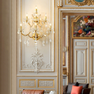 Moderne Kristall wand leuchte mit K9-Glaselementen für Schlafzimmer Flur Treppenhaus Korridor Innen beleuchtung - Product Image 6