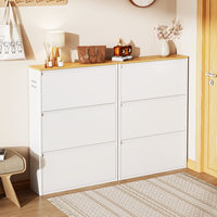 Meuble à chaussures en acier laminé à froid avec porte rabattable pour entrée, couloir, appartement et organisation domestique