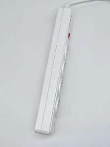 Jerman standar Eropa empat posisi perlindungan petir Strip daya soket ekstensi industri 4 outlet AC ABS 16A - Product Image 5