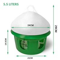 PP plastique 1.5L 2.5L 3.5L 5.5L 6.5L 8.5L 10L facile à nettoyer pigeon distributeur d'eau pigeon abreuvoir oiseau distributeur d'eau