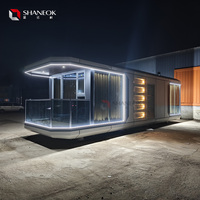 Maisons mobiles modernes en forme de capsule spatiale, maisons préfabriquées mobiles, conteneurs, petites maisons préfabriquées de luxe en forme de capsule spatiale