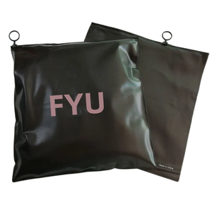 Black self seal zipper plastic retail packaging bag frosted zipper plastic bags custom with your logo