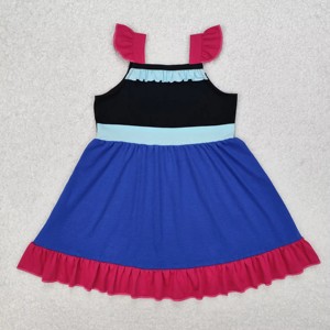 Vestido sin Mangas con Volantes para Niñas, Vestido Informal de Verano con Temática de Personajes de Dibujos Animados, Vestido de Princesa para Niñas - Product Image 5