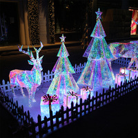 Nouvelle Arrivée Personnalisé Laser Brillant Noël Acrylique 3D Cerf Décoration pour Jardin