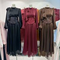Ensemble de robe de soirée plissée à sequins pour femme, ensemble deux pièces, robe longue à manches longues perlées et robe maxi sans manches plissée