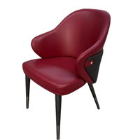 Chaise de salle à manger en métal moderne simple haut de gamme Luxe léger Minimaliste Utilisation hôtelière Origine Chine Chaise de salle à manger