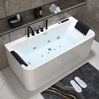 Bañeras independientes portátiles modernas Calefacción inteligente de temperatura constante Bañeras de masaje de hidromasaje de remojo Baño incluido