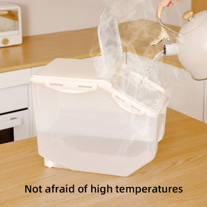 Récipient alimentaire en plastique de grande capacité avec couvercle d'étanchéité rouleau flip conteneur de stockage de riz pots de céréales - Product Image 5