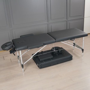 Portable Foldable <b>Double</b>-<b>Folding</b> Beauty Massage Table with Aluminum Frame 250kg Load Capacity Spa <b>Bed</b> for Beauty Salon - Product Image 3