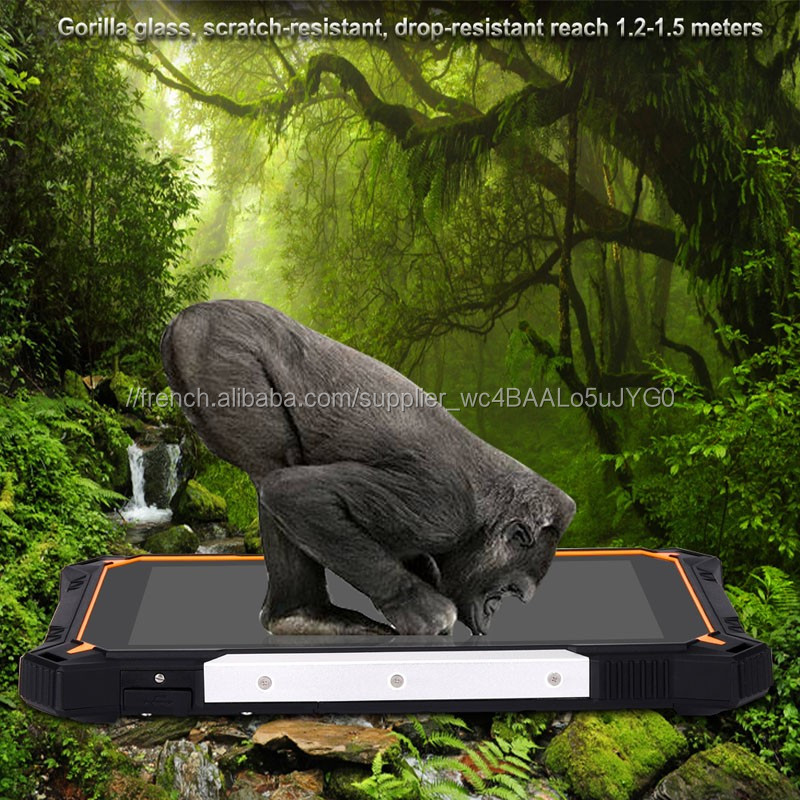Moins cher Usine Android 8.1Octa-core Tablette Durci GPS IP68 Tablet PC étanche avec 10000mAh Batterie Tablet Pust Proof