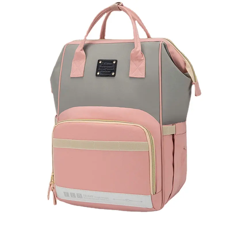 Mummy Weekender Bag para mujer Cute Pink Travel Tote mochila Gym Duffel Bag con artículos de tocador Carry On Bag Overnight Outdoor Baby