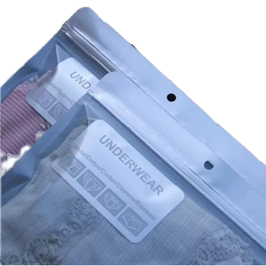 Bolsa de embalaje de ropa interior con logotipo personalizado, bolsa de polietileno de plástico transparente para calzoncillos al por mayor, bajo <span class=keywords><strong>Moa</strong></span> 1000 piezas - Product Image 3