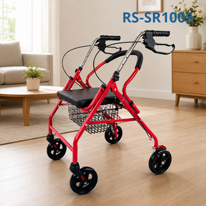 Deambulatore Rollator Relaxsmith in Acciaio per Anziani, Telaio in Acciaio al Carbonio, Altezza Regolabile, Design Pieghevole, Certificato CE, per Interni/Esterni - Product Image 1