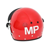 Casque tactique de style européen rouge avec visière en PC pour les exercices de sécurité