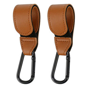 Gancho <span class=keywords><strong>para</strong></span> cochecito de bebé personalizado multiusos, bolsa giratoria portátil de cuero PU, gancho <span class=keywords><strong>para</strong></span> cochecito de bebé, <span class=keywords><strong>ganchos</strong></span> colgantes <span class=keywords><strong>para</strong></span> cochecito - Product Image 1