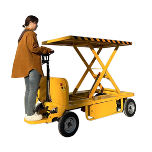 Ce High Quality Flatbed Cargo Heavy Duty Electric Platform Hand <b>Trolley</b> /ride on Electric <b>Trolley</b> Carts Platform Carts - Product Image 3