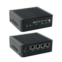 Mini PC Intel Celeron J1900 CPU double LAN X86, PC embarqué, ventilateur sans pale 12V, mini ordinateur embarqué Linux, boîtier industriel économique