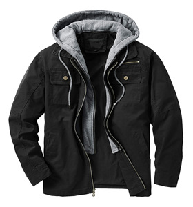 Chaqueta Bomber para Hombre, Estilo Industrial Resistente, <span class=keywords><strong>Tres</strong></span> Dimensiones, Estilo Urbano, Algodón y Poliéster - Product Image 1