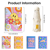 Carnet personnalisé en PP, impression A5, petit carnet mignon à motifs de dessins animés, couverture en papier spirale, journal quotidien, cadeau, 100 feuilles, vente en gros