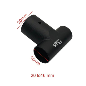 RJXHOBBY Aluminum T-Joint Landing Gear Connector 20 to 16mm <b>Drones</b> T-Type Clamp Fitting Plant Black Model RJX3681 - Product Image 4