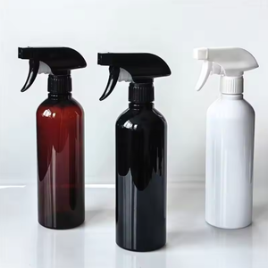 Black PET Plastic Trigger Spray <b>Bottle</b> 500ml Cylinder Shape Household Cleaner Pump Sprayer Empty Container - Product Image 5