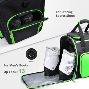 Sac de transport pour chaussures de <span class=keywords><strong>ski</strong></span> en polyester, sac de transport pour <span class=keywords><strong>casque</strong></span> de <span class=keywords><strong>ski</strong></span>, accessoires de <span class=keywords><strong>ski</strong></span>, sac de rangement pour chaussures avec poignée rembourrée pour chaussures de <span class=keywords><strong>ski</strong></span> - Product Image 2