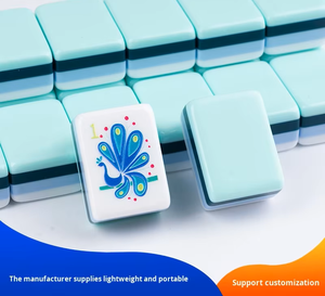 Le jeu de Mahjong américain ultime, silencieux, bleu océan, pour le camping et les loisirs à la maison - Product Image 2