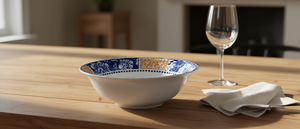 Set di 6 Ciotole in Ceramica con Design Orientale Smaltato per Servire Cibo e Utilizzo per Feste - Product Image 2