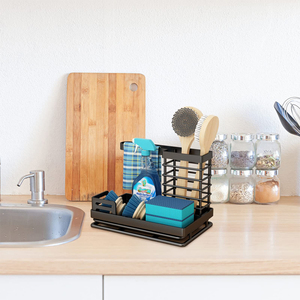 Support de cuisine en métal multifonctionnel pour le nettoyage de l'éponge, l'essuyage de la <span class=keywords><strong>vaisselle</strong></span>, l'évier, l'évier, les meubles de comptoir. - Product Image 3