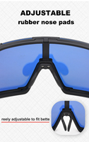 Lunettes de soleil de sport à monture magnétique TR90 avec logo personnalisé Lunettes de soleil de course polarisées intégrées anti-UV pour cyclisme sur route