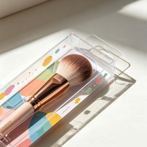Caja de embalaje cosmético transparente personalizada de PET para delineador de ojos y rímel, blíster rectangular - Product Image 4