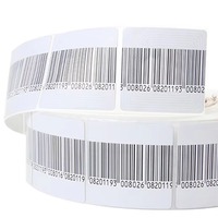 Étiquette antivol flexible à code-barres pour supermarchés, système antivol électronique, étiquette DR en plastique 8,2 MHz 30x40 mm, homologuée CE/ISO