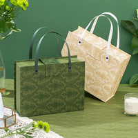 Boîtes magnétiques en forme de valise avec logo personnalisé, grandes boîtes pliantes en carton vert de luxe avec poignée et couvercle magnétique