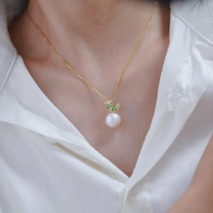 WENCHI China Colgante de Plata S925 DIY para Collar con Cuentas Redondas de 10-15mm, con Colgante de Rábano Vacío 10446, Accesorios para Perlas Sueltas - Product Image 4