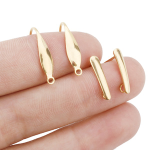 Crochets d'oreille en acier inoxydable plaqué or 18 carats, forme goutte, pour la fabrication de boucles d'oreilles, accessoires de bijouterie unisexe - Product Image 1