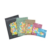 Sacs en Mylar refermables pour bonbons, snacks et cadeaux, avec fenêtre transparente, design couleur personnalisé, tailles assorties