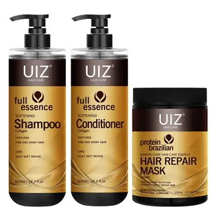 Private Label Collagen Shampoo And Conditioner Mask Frizzy Damage Hair Repair Treatment Smooth Care Hair Care Products Set