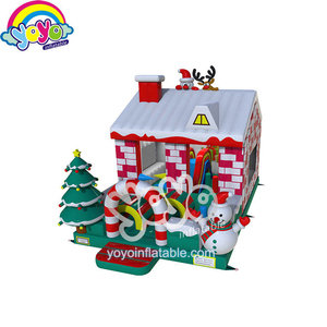 Christmas <b>House</b> <b>Inflatable</b> Amusement Park Santa Decor Twinkling Lights Capacity Backyard Holiday Celebrations - Product Image 3