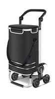 Chariot de courses pliable LEMO ST010 en tissu Oxford 600D, sac étanche, 6 roues, poignée réglable en hauteur, sangle de transport pour escaliers