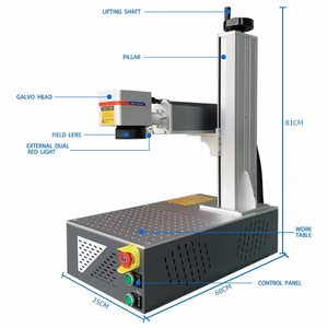 Machine de marquage laser à fibre portable Bluetimes 20w 30w 50w sur métal aluminium, petit marqueur laser - Product Image 2