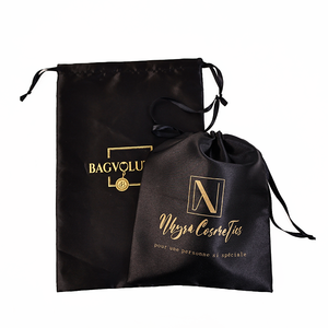 Tùy Chỉnh Satin Pouch Túi Cho Tóc Quần Áo Giày Đồ Trang Sức Mỹ Phẩm Quà Tặng Lụa Satin Dây Kéo Túi Bao Bì Tóc Giả Lưu Trữ Túi - Product Image 5