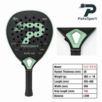 Raquette de padel en fibre de carbone 24K, noyau en mousse EVA, faible équilibre, avec sangle de poignet, logo personnalisé disponible