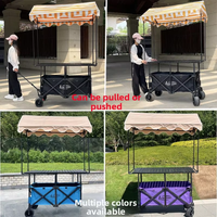 Nouvelle table mobile pliante pour stand de marché nocturne, avec auvent, réglable en hauteur, 120x60x60 cm, grande capacité de charge