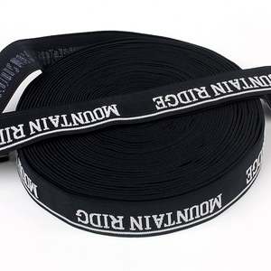 Factory Price Webbing High Quality Customized Logo Sustainable Stock Jacquard Garment Band - Product Image 2