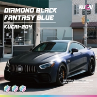 Autocollant de carrosserie automobile fabriqué en Chine, matériau PVC, noir diamant, bleu fantaisie, vinyle auto-adhésif, imperméable, anti-rayures